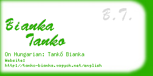 bianka tanko business card